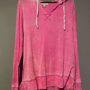 American Eagle Outfitters Pink Hooded Pullover Sweatshirt